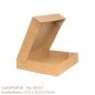 Preview: Karton mit Klappdeckel Kraft braun 23,0x23,0x5,0cm