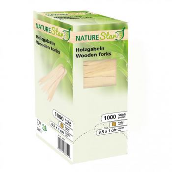 Preview: Holz Pommesgabel aus Birkenholz FSC® 8,5cm