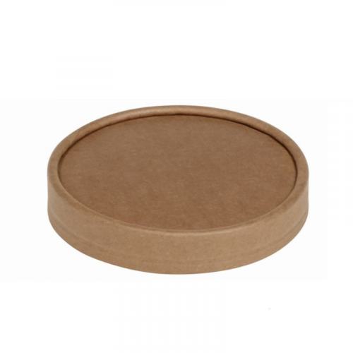 Kraftpapier Deckel FSC® Ø9,8cm für Eisautomaten-Eisbecher 480ml