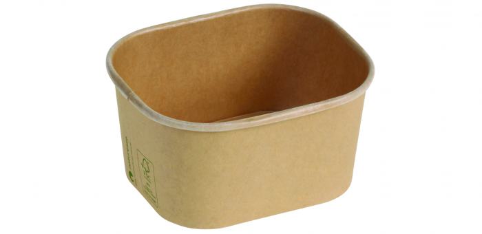 Schale Kraft FSC® PLA 500ml Höhe 6,0cm rechteckig