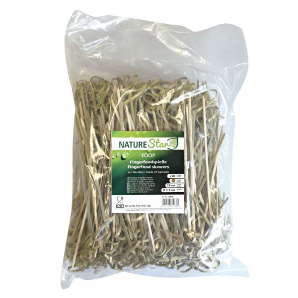 Bambus Fingerfoodspieß LOOP natur 15,0cm