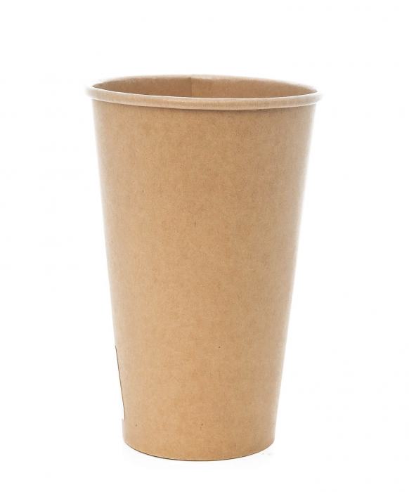 Kaffeebecher Kraft/PLA FSC braun Ø9,0cm 0,4L/16oz - Pappbecher To Go