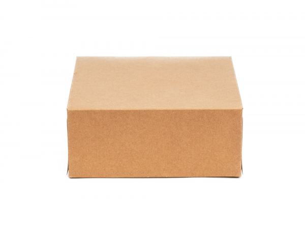 Karton mit Klappdeckel Kraft braun 34,0x34,0x10,0cm FSC® Mix