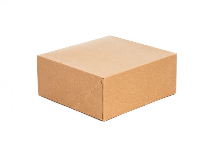 Karton mit Klappdeckel Kraft braun 34,0x34,0x10,0cm FSC® Mix