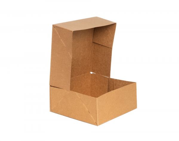 Karton mit Klappdeckel Kraft braun 34,0x34,0x10,0cm FSC® Mix