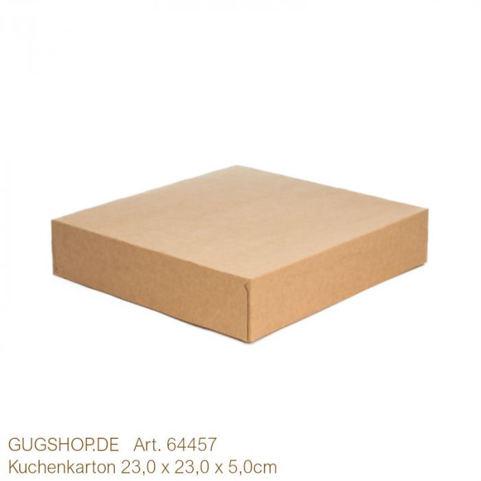 Karton mit Klappdeckel Kraft braun 23,0x23,0x5,0cm