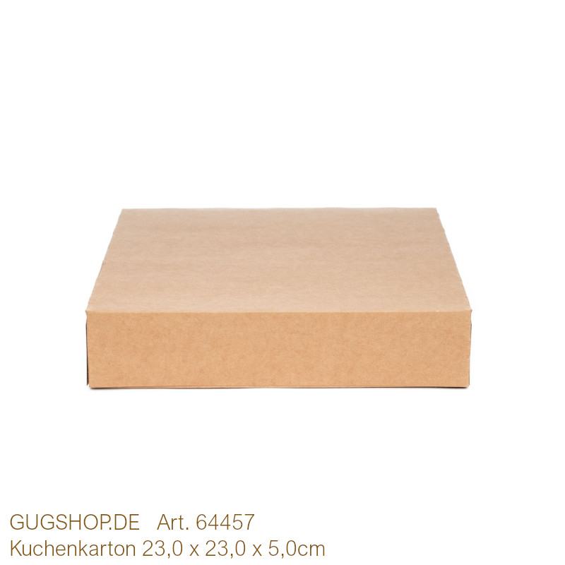 Karton mit Klappdeckel Kraft braun 23,0x23,0x5,0cm
