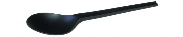 Mehrweg Kaffeelöffel matt schwarz CPLA 12,8cm