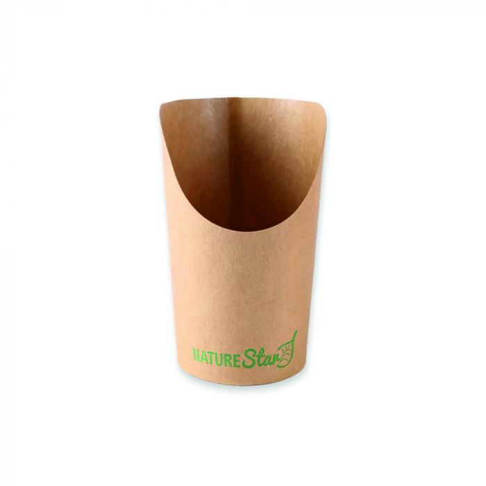 Wrap Becher 400ml Kraftpapier extra stark