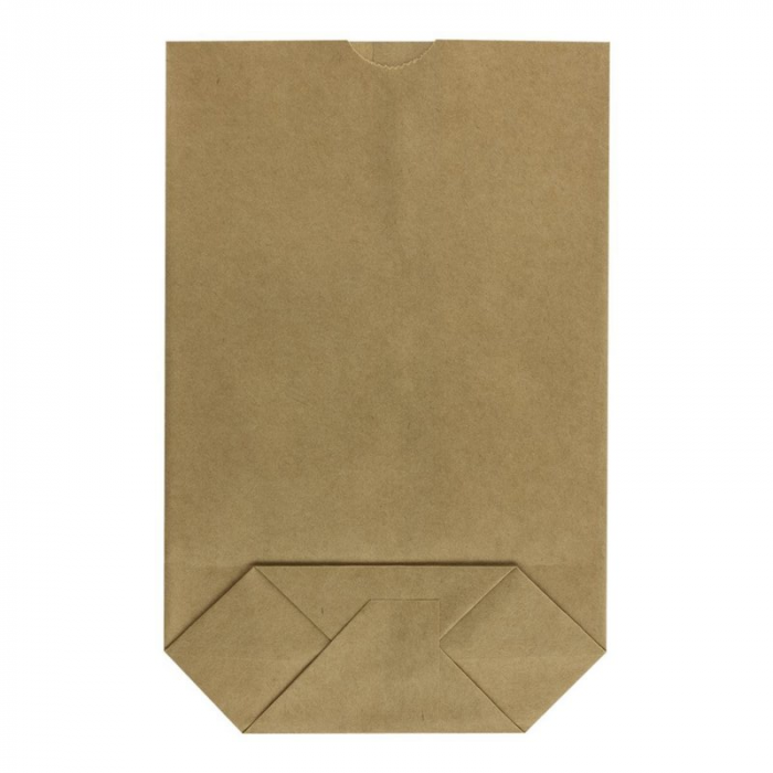 Kreuzbodentüte braun gefädelt bedruckbar 23,0 x  37,0cm Kraftpapier 2,5kg
