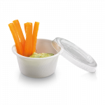 Dip-Schälchen Rund Ø6,2x3,0cm 60ml Zuckerrohr