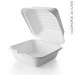 Burgerbox mit Klappdeckel  15,0x15,0x8,0cm Zuckerrohr