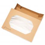 Transport Box Kraft "M" mit PLA Sichtfenster 46,0x32,0x8,0cm