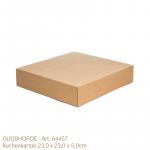 Karton mit Klappdeckel Kraft braun 23,0x23,0x5,0cm