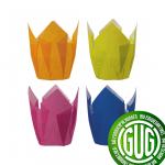 Tulip - Backkapseln blau, gelb, grün, pink Ø 5,0 cm