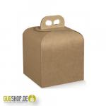 Kuchenkarton Karton mit Griff braun 20,0 x 20,0 x 18,0cm